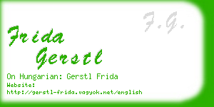 frida gerstl business card